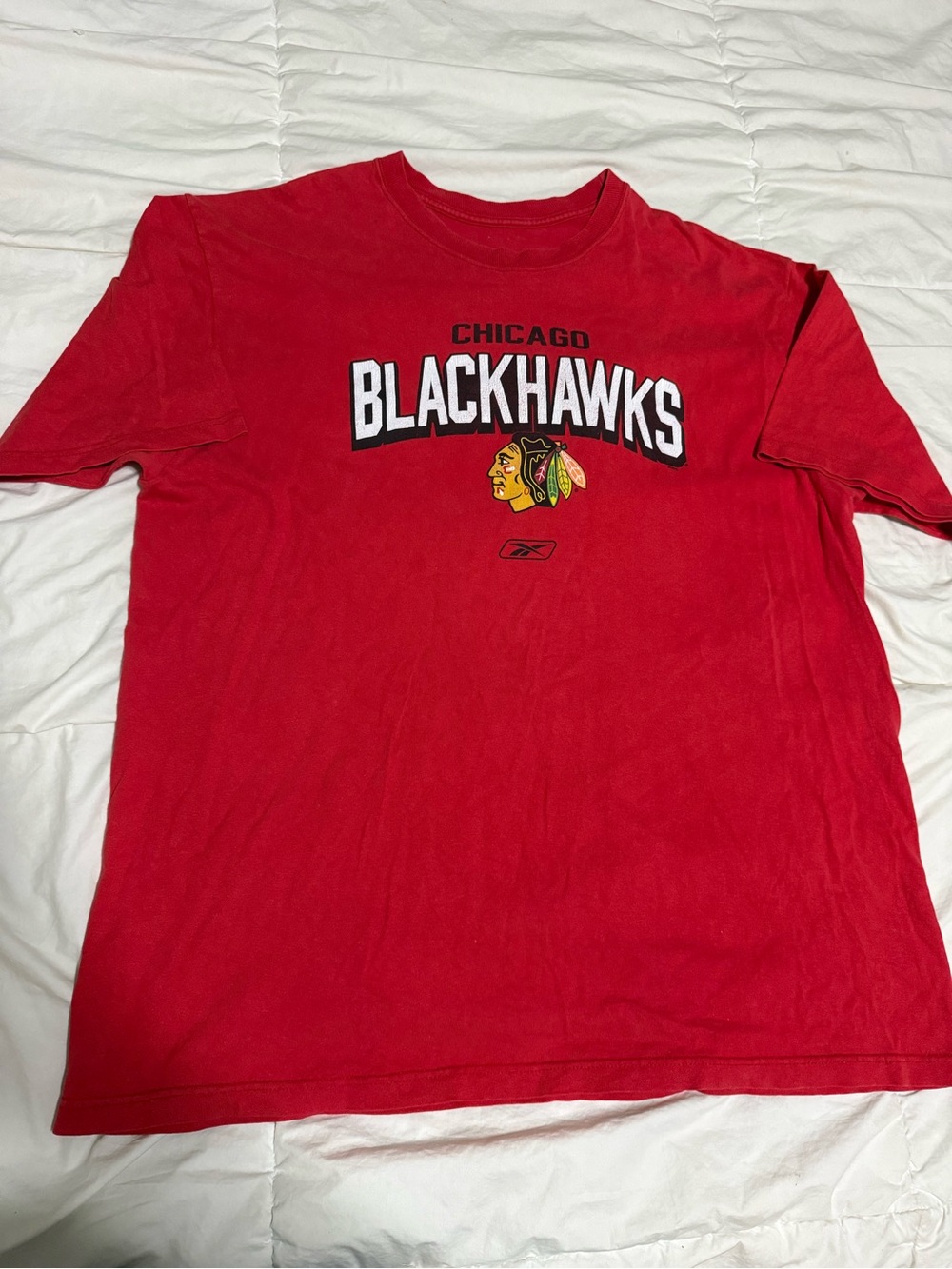 Reebok Chicago Blackhawks Red Short-Sleeve Tee
